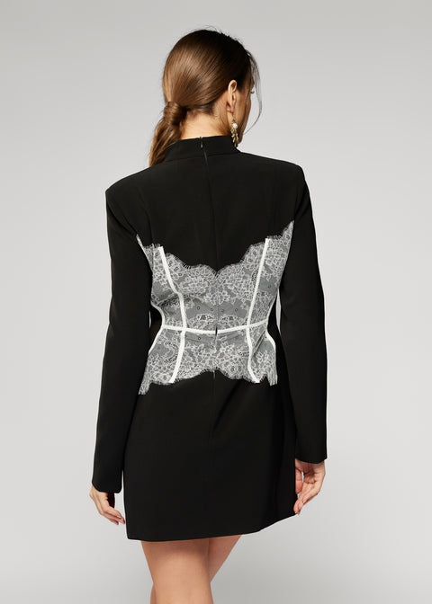 Corset-Style Lace Dress