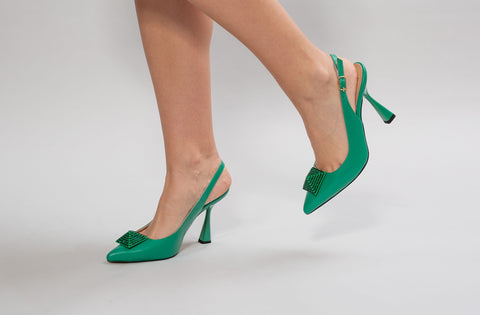 Pantofi din piele naturală toc 10 cm