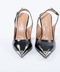 Pantofi verde lac cu vârf metalic auriu și toc subțire de 10 cm – eleganță distinctă AnnaLaFaet