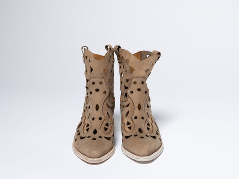 Perforated Ankle Boots