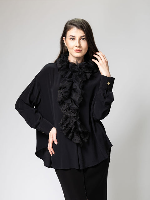 Lace Ruffle Blouse