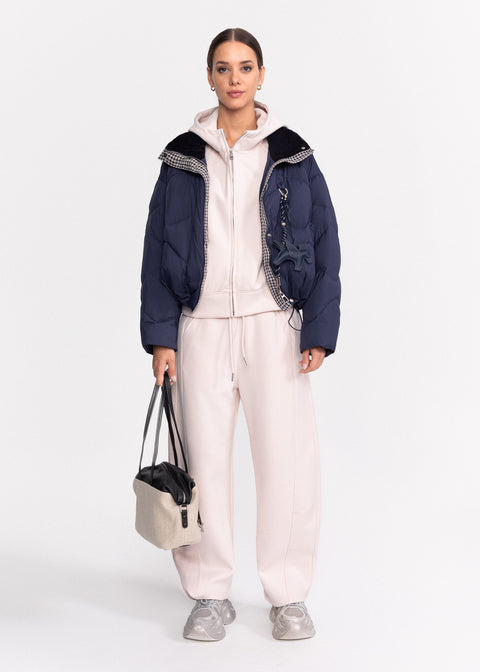 Geaca bomber cu accesorii decorative