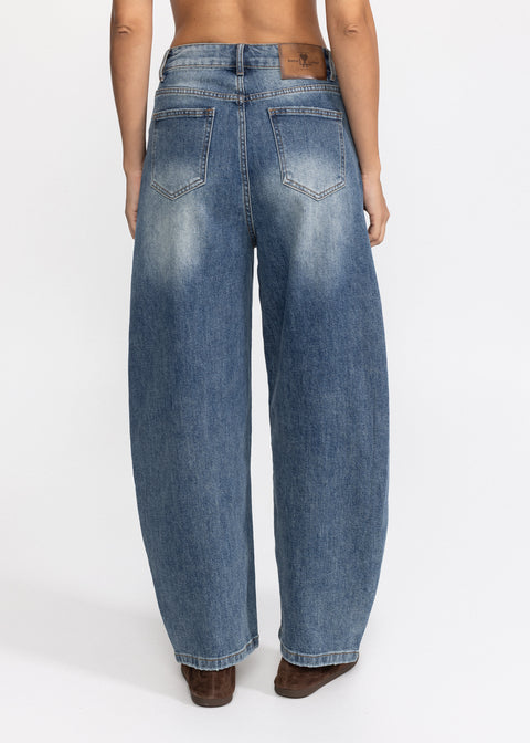 Blugi din denimn cu capse