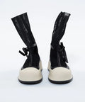 Ghete din piele in combinatie cu plasa