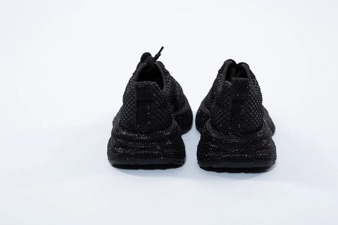 Adidași negri cu efect piele de reptilă și glitter fin – All Black Luxe – AnnaLaFaet