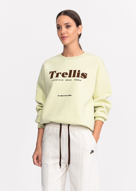 Bluza casual din bumbac cu logo Trellis