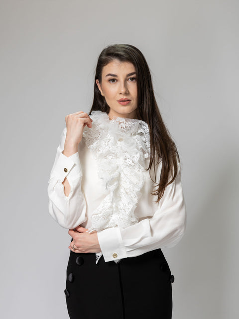 Lace Ruffle Blouse