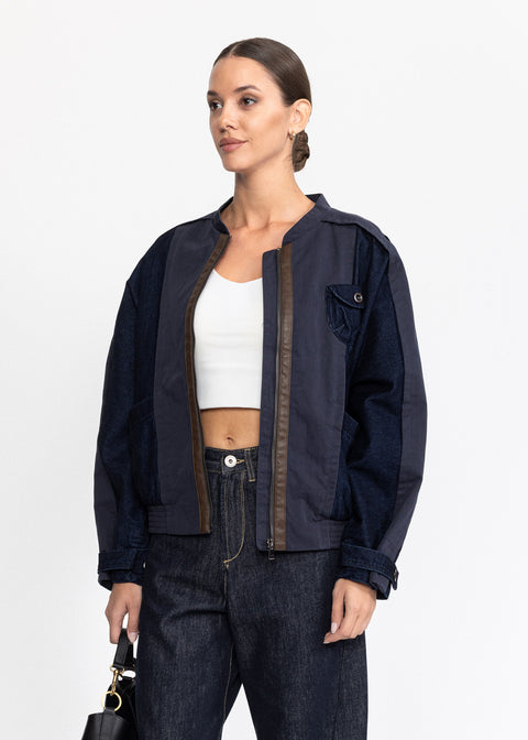 Geaca cu guler rotund 60910