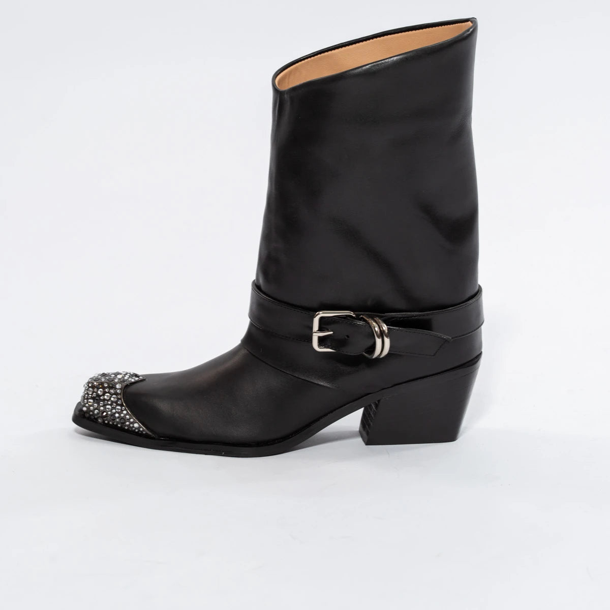 Ghete texane cu vârf decorat cu cristale