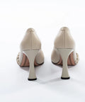 Pantofi Stiletto Elegance Bej cu Detaliu Împletit