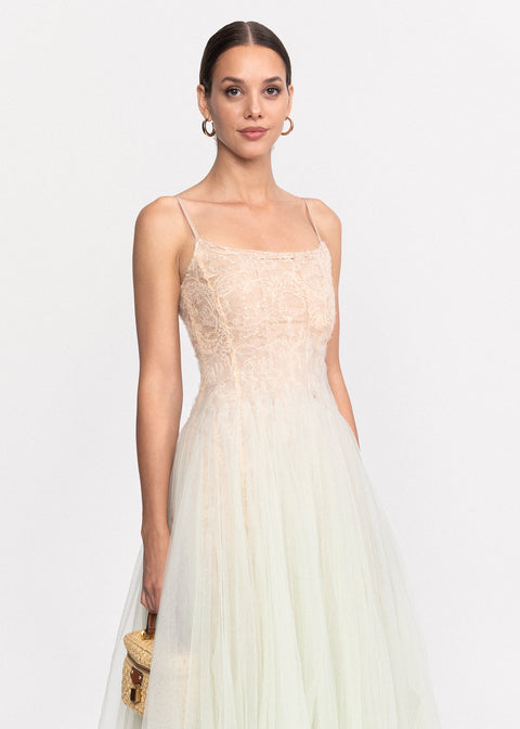 Rochie Midi din tulle cu detalii rafinate