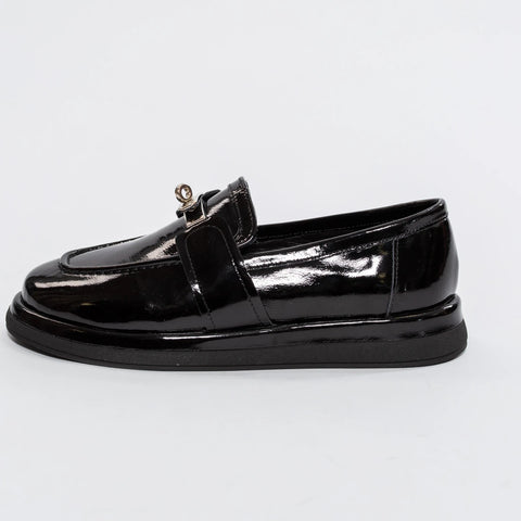 Loafers damă din piele naturală lăcuită