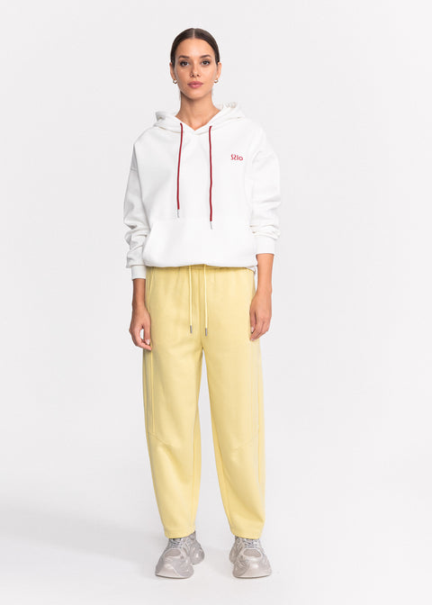 Pantaloni din bumbac cu talie elastica si buzunare laterale 9806
