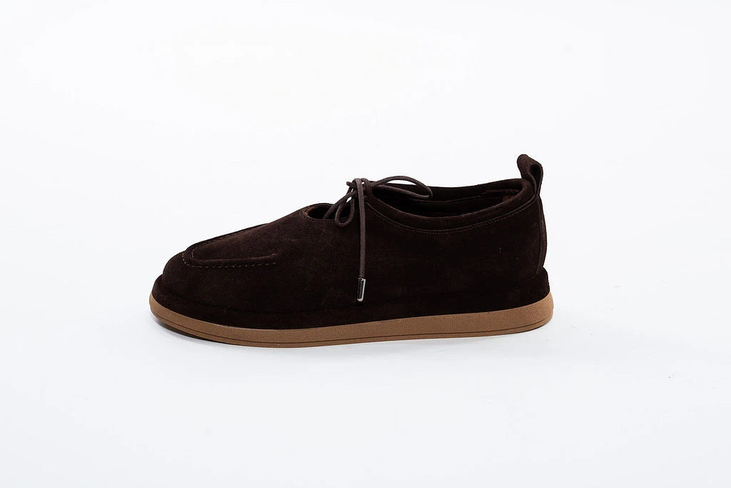 Loafers derby maro închis cu șiret - Annalafaet