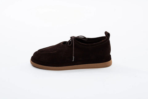 Loafers derby maro închis cu șiret - Annalafaet