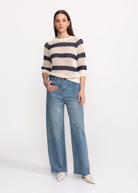 Wide-Leg Jeans with Washed Effect