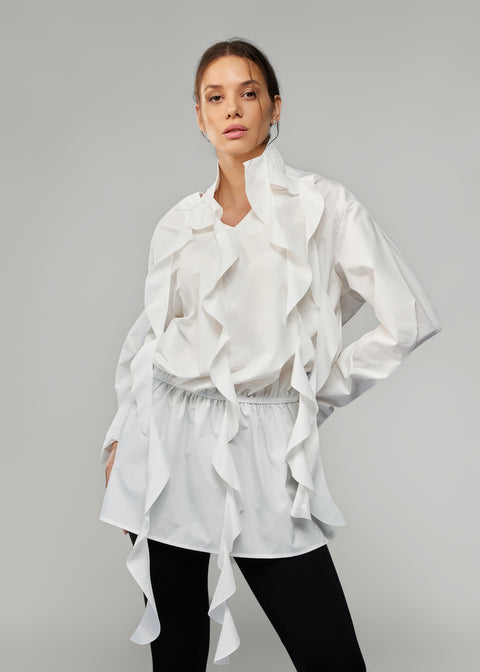 Long Ruffle Shirt