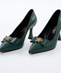 Pantofi Eleganți Verzi cu Detaliu Modern