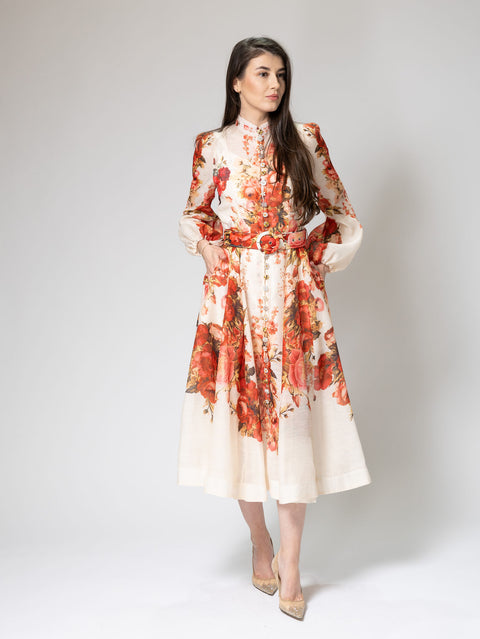 Floral Print Midi Dress