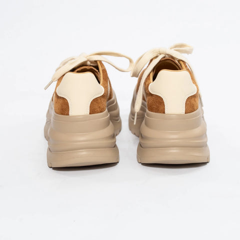 Adidași chunky din piele întoarsă și material textil – Platformă înaltă, stil îndrăzneț