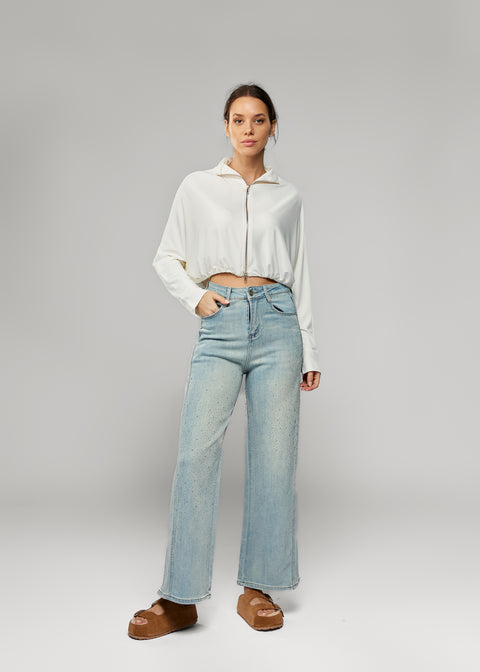 Jeans with Crystal Embellishments