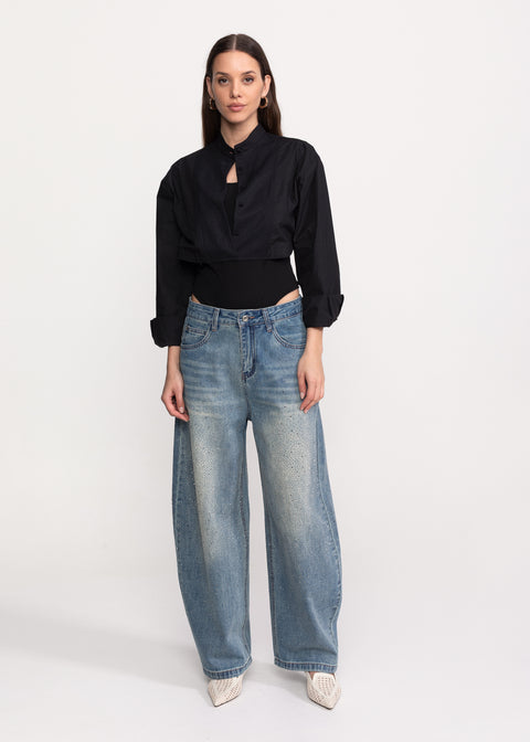 High-Neck Bodysuit Shirt