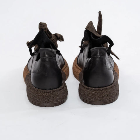Pantofi din piele naturală cu fundă decorativă