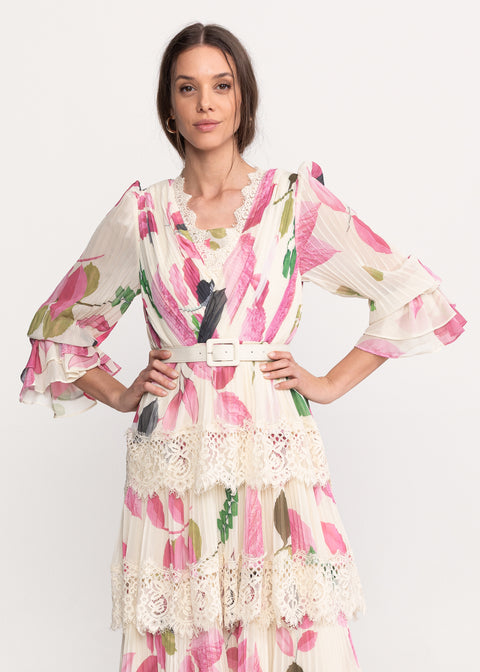 Long Floral Print Dress