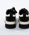 Adidași casual alb-negru cu aplicații glitter negre – Urban Contrast – AnnaLaFaet