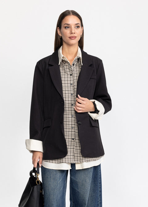 Sacou Basic cu camasa in carouri