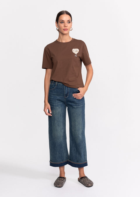Tricou casual din bumbac AnnaLafaet