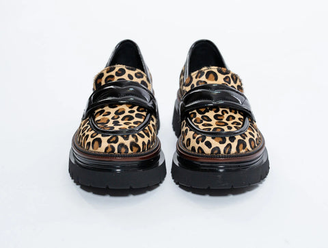 Pantofi din piele naturala,animal print