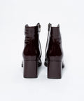 Botine Glamour din Piele Naturală Lăcuită