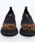 Pantofi Loafers din piele intoarsa leopardata