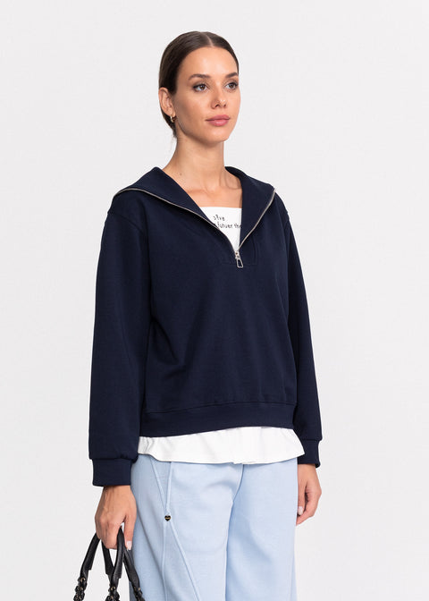 Bluza moderna cu fermoar 82209