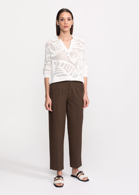 Pantaloni eleganti cu croiala dreapta