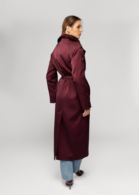 Trench din piele intoarsa Anna