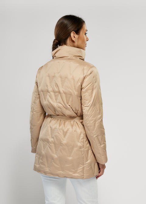 Down-Lined Jacket with Decorative Buttons
