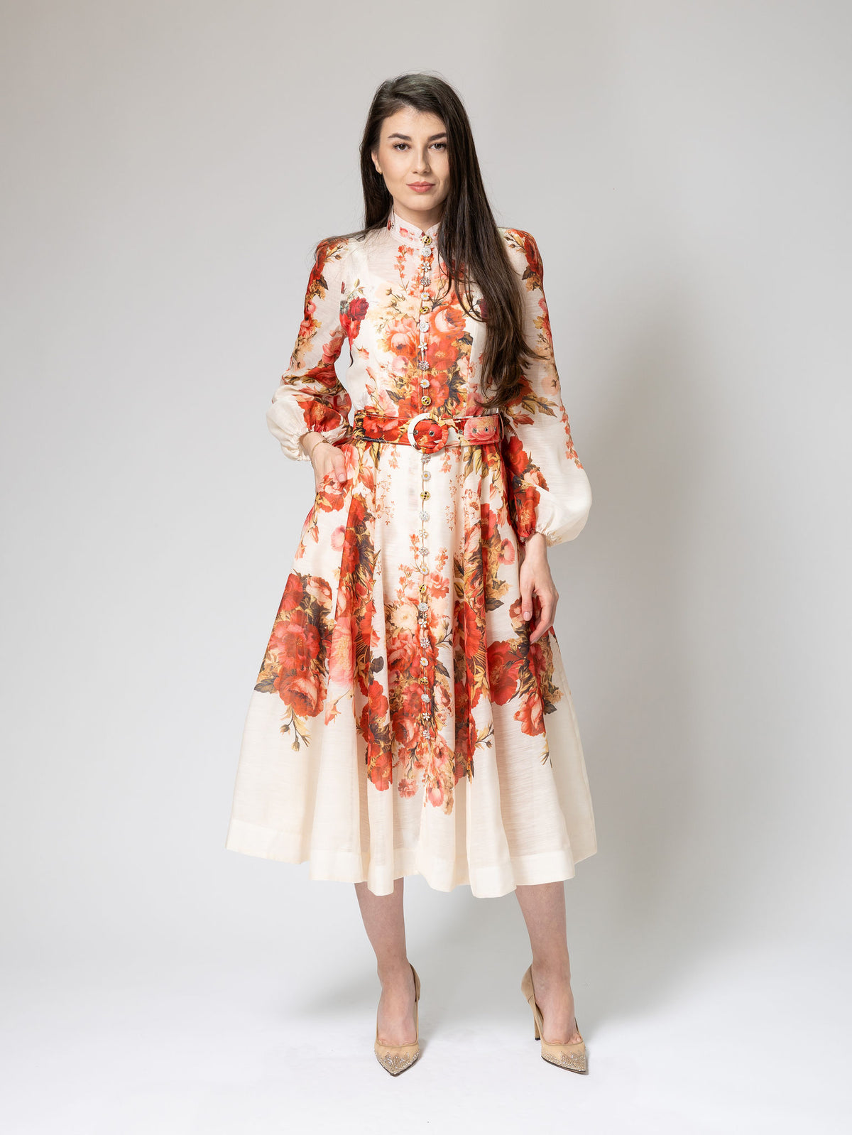 Floral Print Midi Dress