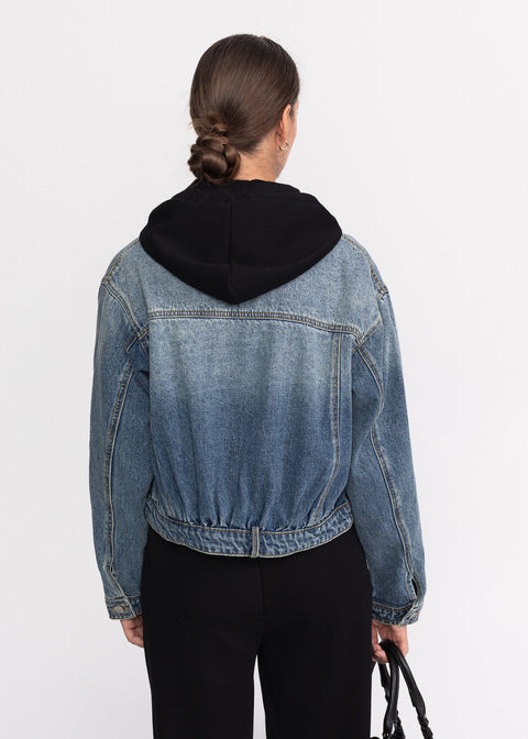 Geaca denim cu croiala clasica 68991