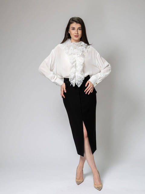 Lace Ruffle Blouse