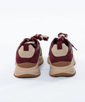 Adidasi din piele naturala  in combinatie cu piele intoarsa bordo