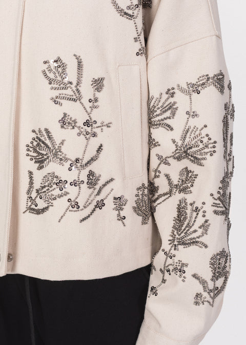 Geaca eleganta cu broderie din margele