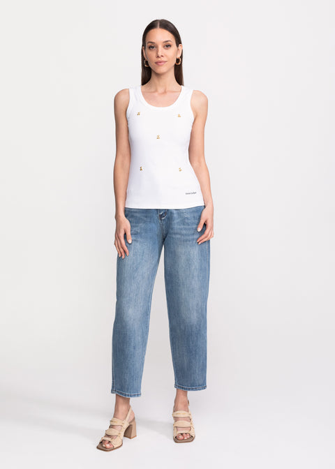 Gold Cherry Tank Top
