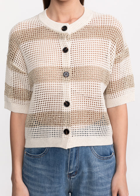 Knitted Top with Decorative Buttons