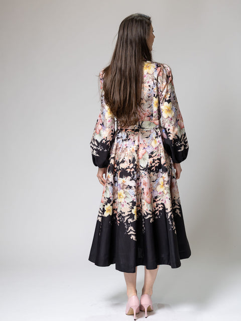 Rochie Midi cu imprimeu floral multicolor