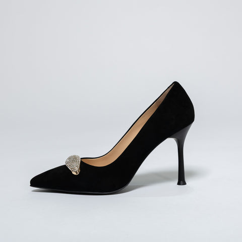 Crystal-Embellished Stiletto Pumps