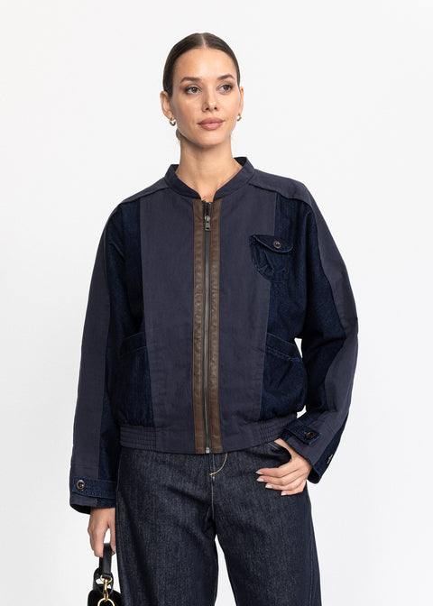 Geaca cu guler rotund 60910