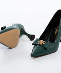 Pantofi Eleganți Verzi cu Detaliu Modern