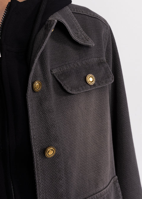 Geaca din material textil si detalii clasice 88289